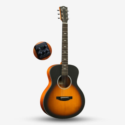 KEPMA FS36-EQ Elite Series 36 inch (3/4) Travel Solid Top Acoustic Guitar with AcoustiFex® K-11 Pickup ( FS36 / FS36EQ )