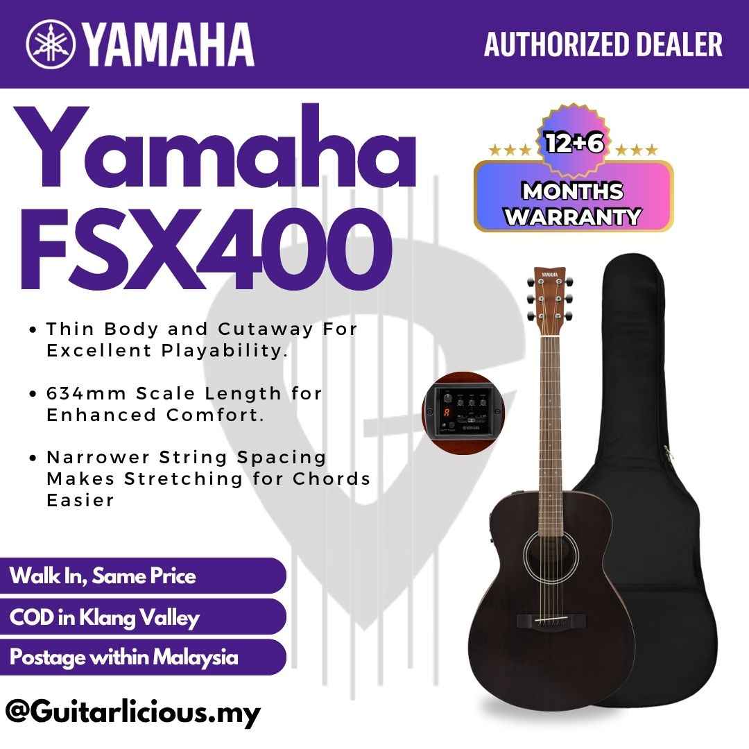 Yamaha FSX400 Concert Body Acoustic-Electric Guitar