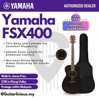 Yamaha FSX400 Concert Body Acoustic-Electric Guitar
