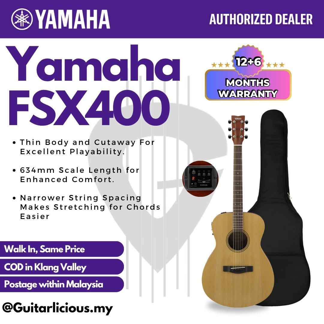 Yamaha FSX400 Concert Body Acoustic-Electric Guitar