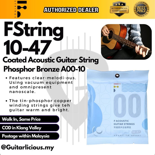 FString Coated Acoustic Guitar Strings – Phosphor Bronze A00 Series – 10-47 (A00-10) & 11-52 (A00-11)