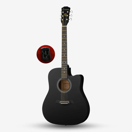 Gamma 41" Acoustic Guitar w 3 Band EQ with tuner FT-221-EQ
