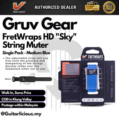 Gruv Gear FretWraps HD "Sky" String Muter Single Pack - Blue