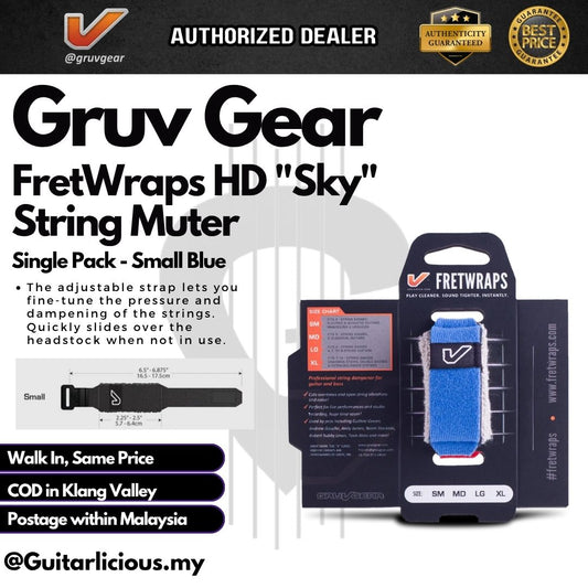 Gruv Gear FretWraps HD "Sky" String Muter Single Pack - Blue
