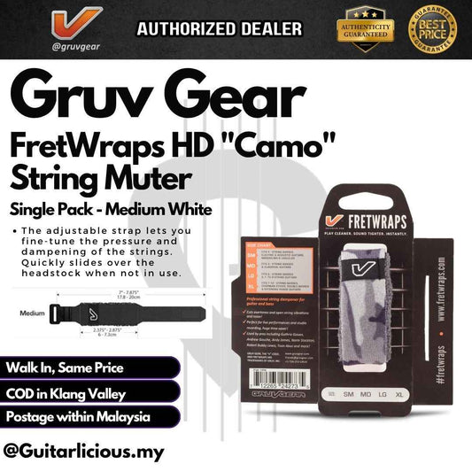 Gruv Gear FretWraps HD "Stone" String Muter Single Pack -  White