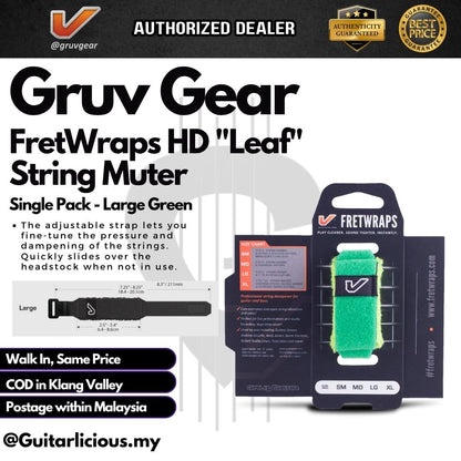 Gruv Gear FretWraps HD "Leaf" String Muter Single Pack - Green