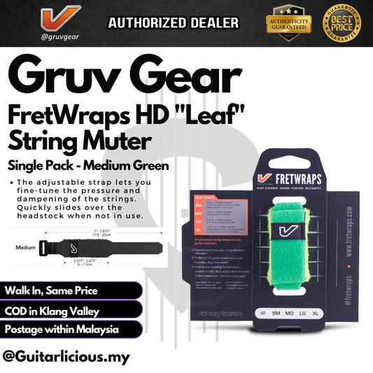 Gruv Gear FretWraps HD "Leaf" String Muter Single Pack - Green