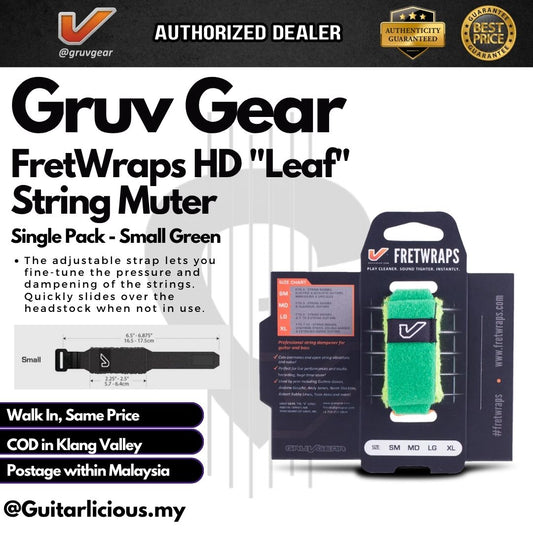 Gruv Gear FretWraps HD "Leaf" String Muter Single Pack - Green