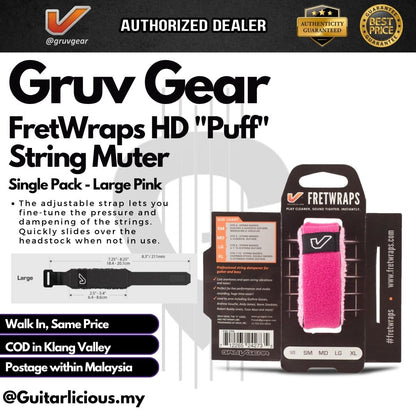 Gruv Gear FretWraps HD "Puff" String Muter Single Pack - Pink