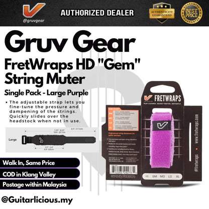Gruv Gear FretWraps HD "Gem" String Muter Single Pack - Purple