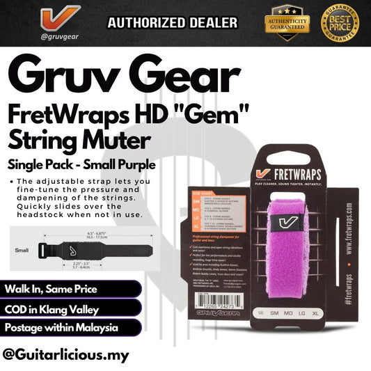 Gruv Gear FretWraps HD "Gem" String Muter Single Pack - Purple