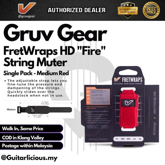 Gruv Gear FretWraps HD "Fire" String Muter Single Pack - Red