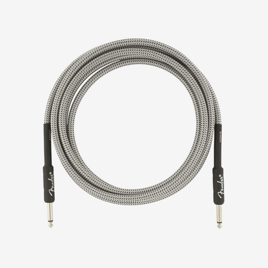 Fender Professional Series Instrument Cable, 10inch Straight/Straight - White Tweed