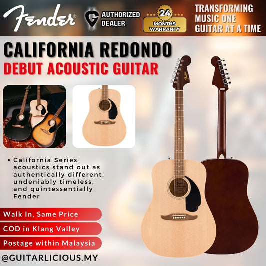 Fender California Debut Redondo Acoustic Guitar - Natural