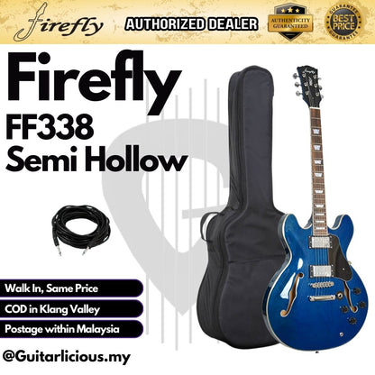 Firefly Semi Hollow Body Electric Guitar with Double Closed Humbucker (FF338 / FF 338)