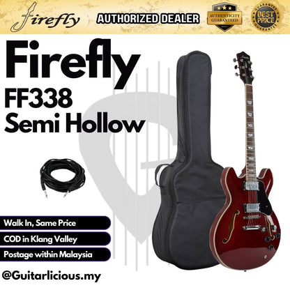 Firefly Semi Hollow Body Electric Guitar with Double Closed Humbucker (FF338 / FF 338)