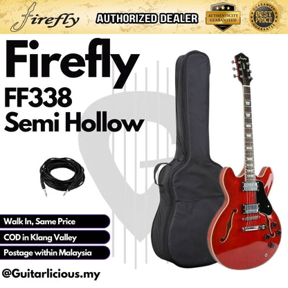 Firefly Semi Hollow Body Electric Guitar with Double Closed Humbucker (FF338 / FF 338)