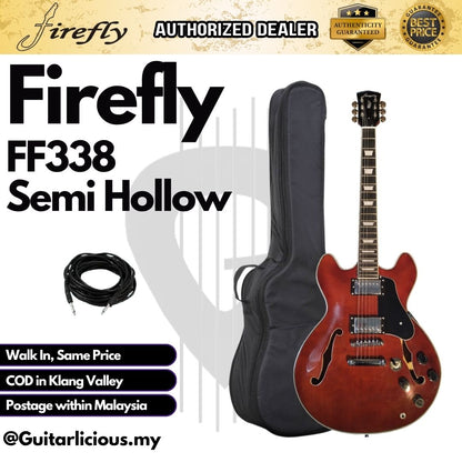 Firefly Semi Hollow Body Electric Guitar with Double Closed Humbucker (FF338 / FF 338)