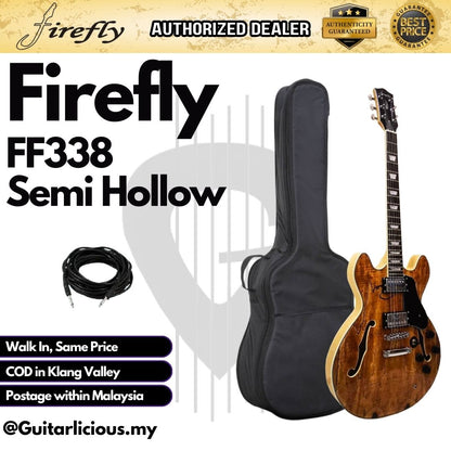 Firefly Semi Hollow Body Electric Guitar with Double Closed Humbucker (FF338 / FF 338)