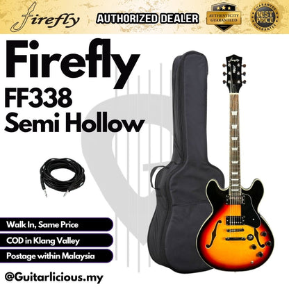 Firefly Semi Hollow Body Electric Guitar with Double Closed Humbucker (FF338 / FF 338)