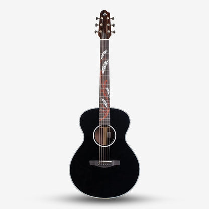 Covenant Guitar FOCUS BLACK 40 inch Solid Top Acoustic Guitar including Soft Case - Black