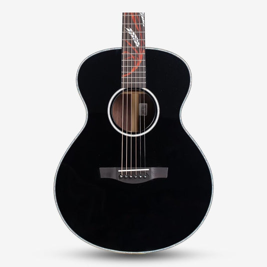 Covenant Guitar FOCUS BLACK 40 inch Solid Top Acoustic Guitar including Soft Case - Black