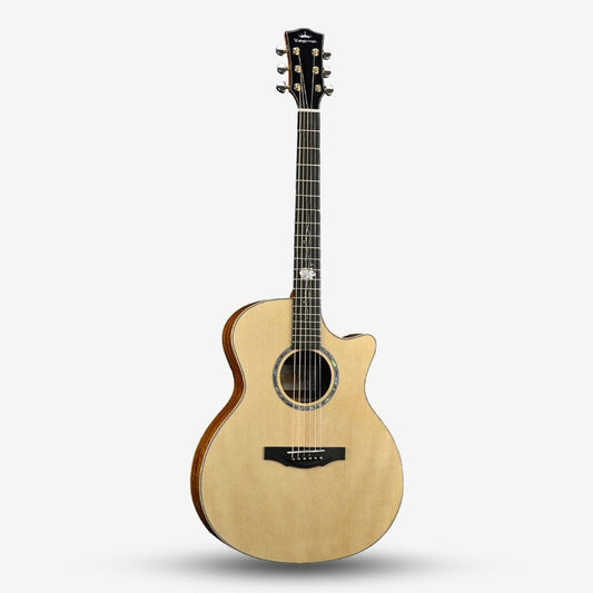 Kepma G1K Series Solid Sitka Spruce Top, Side & Back Koa Wood Grand Auditorium Acoustic Guitar w Case ( G1K-GA / G1KGA )