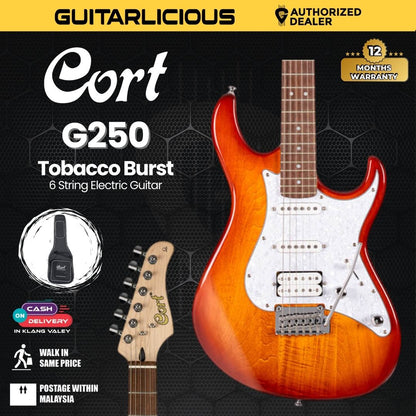 Cort G250 Electric Guitar with Bag - Tobacco Burst