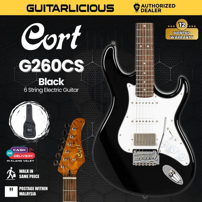 Cort G260CS Electric Guitar with Bag - Black