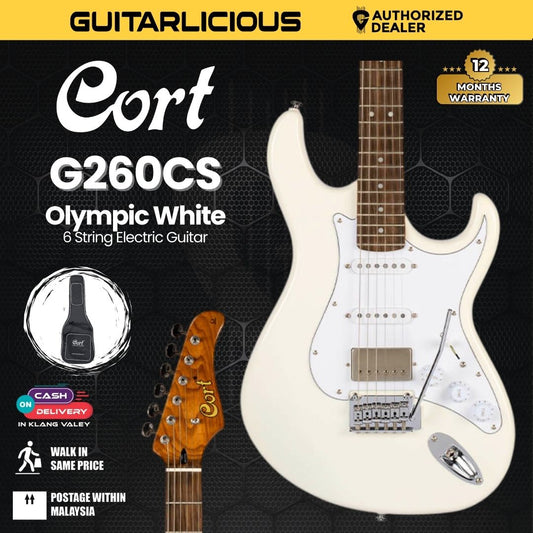 Cort G260CS Electric Guitar with Bag - OPW ( Olympic White )