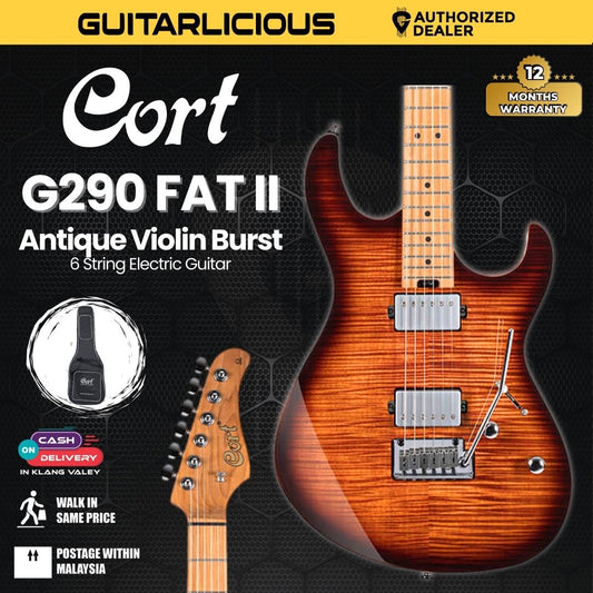 Cort G290 FAT II Electric Guitar with Bag - Antique Violin Burst