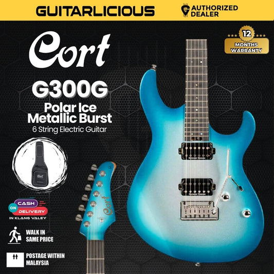 Cort G300 Glam Electric Guitar with Bag - Polar Ice Metallic Burst