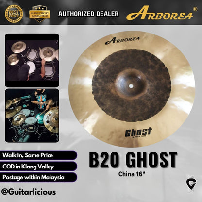 Arborea Cymbals B20 Ghost Series Cymbal Set / Hi-Hat , Splash , Crash, Ride, Stacker , China
