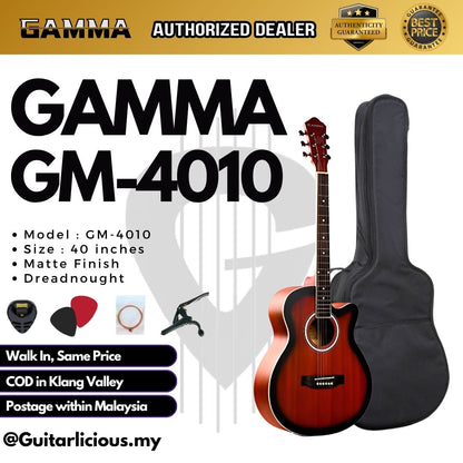 Gamma GM-4010 (Matte Finish) Dreadnought 40" Acoustic Guitar
