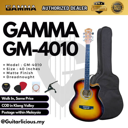 Gamma GM-4010 (Matte Finish) Dreadnought 40" Acoustic Guitar