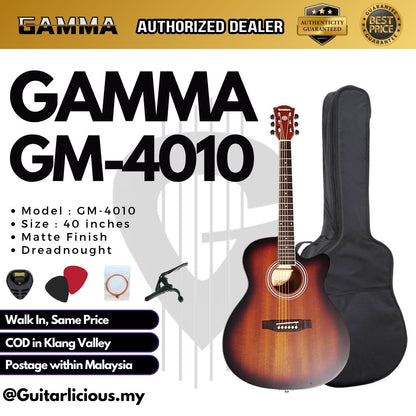 Gamma GM-4010 (Matte Finish) Dreadnought 40" Acoustic Guitar