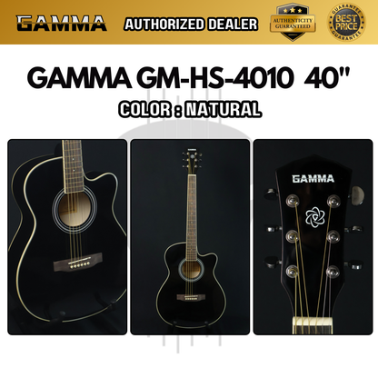 Gamma GM-4010 (Glossy Finish) Dreadnought 40 inch Acoustic Guitar with Cutaway ( GM4010 / GM 4010 )