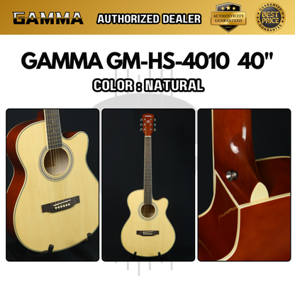 Gamma GM-4010 (Glossy Finish) Dreadnought 40 inch Acoustic Guitar with Cutaway ( GM4010 / GM 4010 )