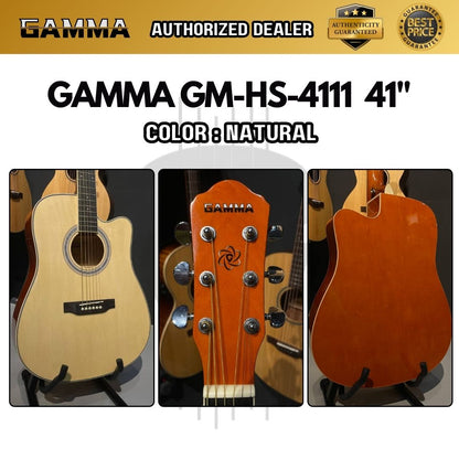 Gamma GM-4111 (Glossy Finish) Dreadnought 41 inch Acoustic Guitar with Cutaway ( GM4111 / GM 4111 )