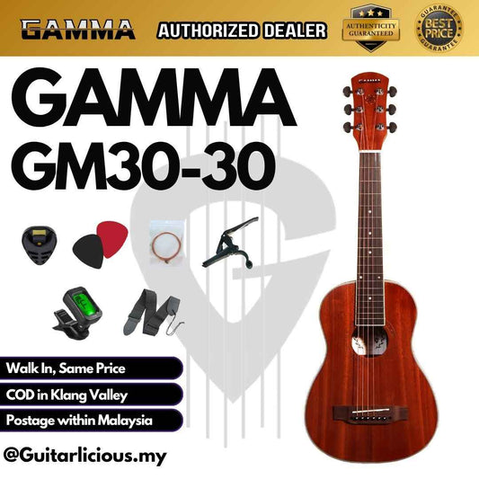 GAMMA 30 inch ( 1/4 ) Acoustic Travel Guitar / Mini Guitar ( GM30-30 / GM30 30 )
