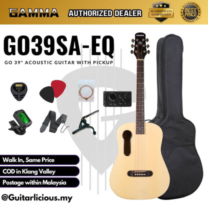 Gamma GO 39" Acoustic Guitar with Pickup - GO39SA-EQ