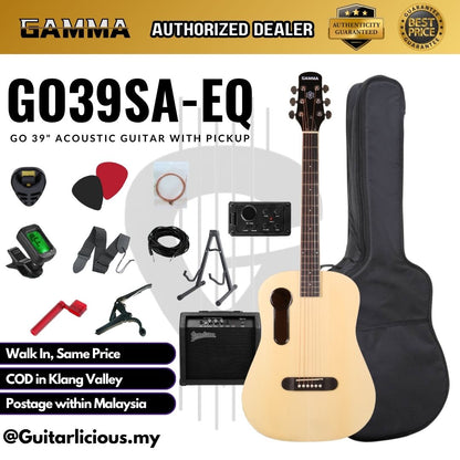 Gamma GO 39" Acoustic Guitar with Pickup - GO39SA-EQ