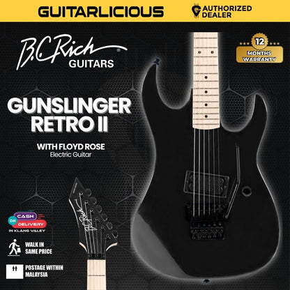B.C. Rich Gunslinger Retro II with Floyd Rose - Black (Coming Soon)