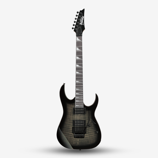 Ibanez Gio GRG320FA, Flamed Maple Art Grain Top Electric Guitar - Transparent Black Sunburst