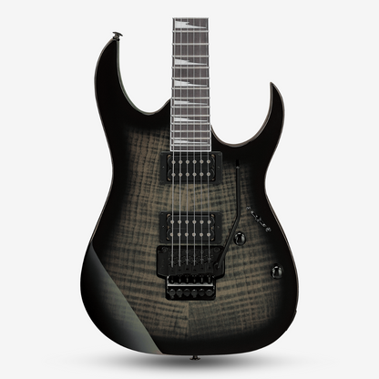 Ibanez Gio GRG320FA, Flamed Maple Art Grain Top Electric Guitar - Transparent Black Sunburst