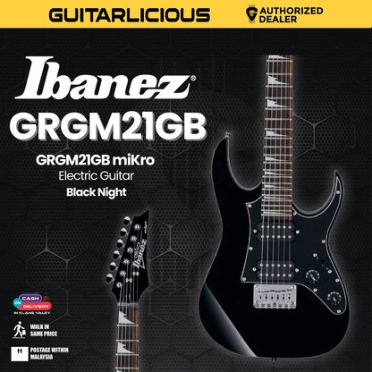 Ibanez GRGM21GB miKro Electric Guitar - Black Night (PRE-ORDER)