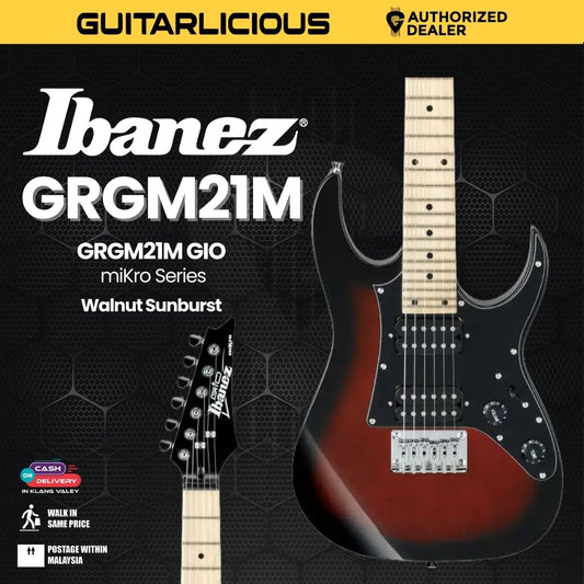 Ibanez GRGM21M GIO miKro Series Electric Guitar - Walnut Sunburst