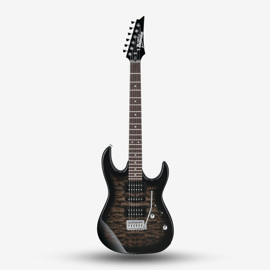 Ibanez Gio GRX70QA Electric Guitar - Transparent Black Burst (GRX70QA-TKS)