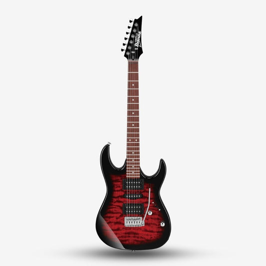 Ibanez GIO GRX70QA Electric Guitar - Transparent Red Burst (GRX70QA-TRB)