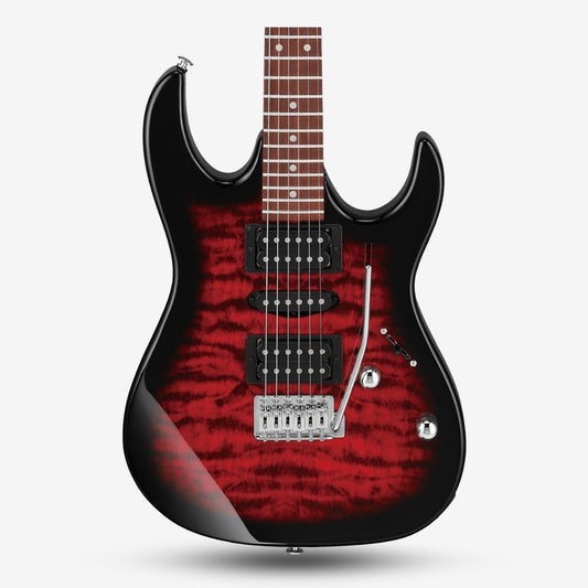 Ibanez GIO GRX70QA Electric Guitar - Transparent Red Burst (GRX70QA-TRB)